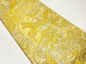 金糸花唐草に鴛鴦模様織出し全通袋帯